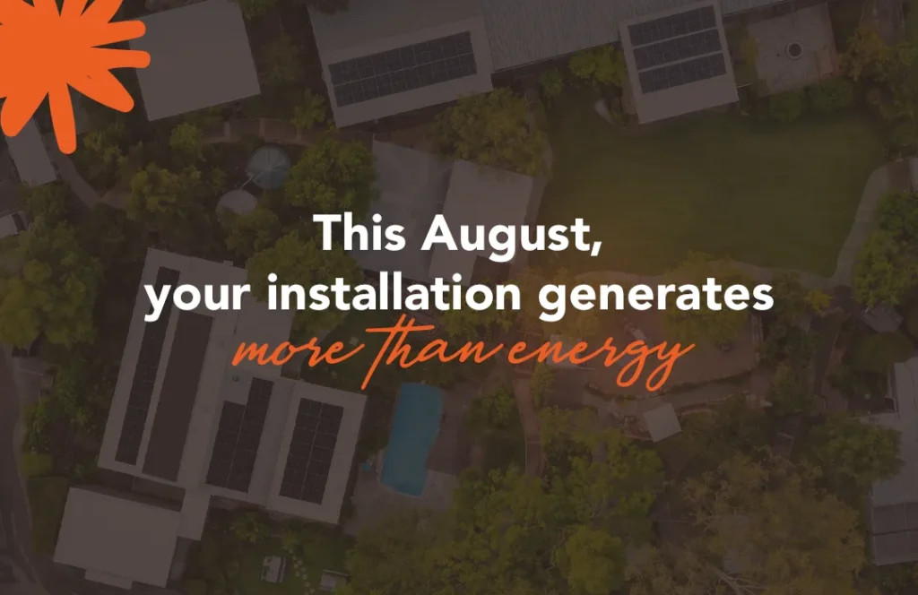 Weglow August solar installation campaign supporting renewable energy and positive community impact in Queensland.